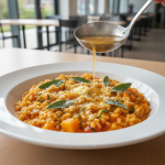 Risotto au potimarron et sauge - Recette restauration collective