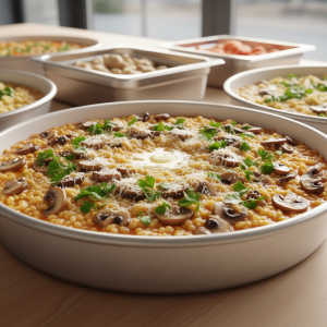 Risotto aux champignons - Recette restauration collective