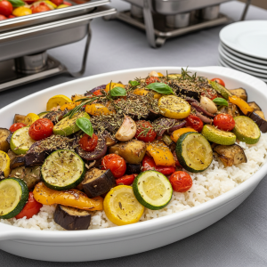 Riz blanc aux légumes du soleil - Recette restauration collective