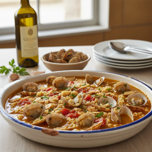 Riz caldoso aux palourdes - Recette restauration collective