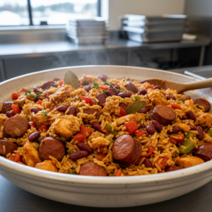 Riz créole Jambalaya - Recette restauration collective