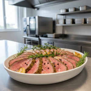 Rôti de bœuf basse température - Recette restauration collective