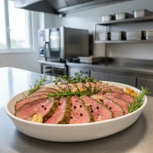 Rôti de bœuf basse température - Recette restauration collective