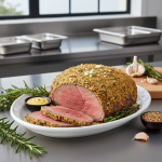 Rôti de bœuf en croûte de moutarde - Recette restauration collective