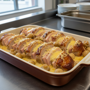 Rôti de porc orloff - Recette restauration collective