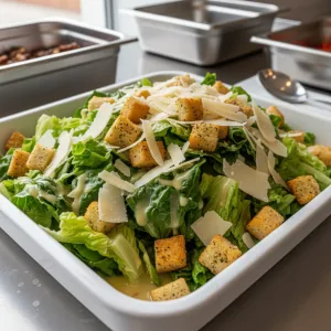 Salade César (sans poulet) - Recette restauration collective