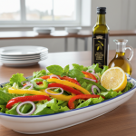 Salade colorée de poivrons - Recette restauration collective