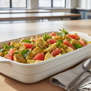 Salade d'artichauts, pamplemousse et menthe - Recette restauration collective