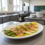 Salade d'asperges, saumon fumé et aneth - Recette restauration collective