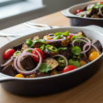 Salade d'aubergines épicée à l'indienne - Recette restauration collective