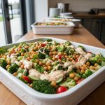 Salade de brocolis, pois chiches et tahini - Recette restauration collective