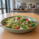 Salade de brocolis, quinoa et féta - Recette restauration collective