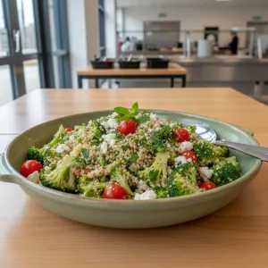 Salade de brocolis, quinoa et féta - Recette restauration collective