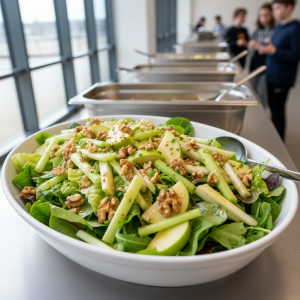 Salade de céleri-branche, pomme et noix - Recette restauration collective