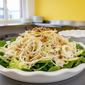 Salade de céleri-rave, pomme et raisins secs - Recette restauration collective