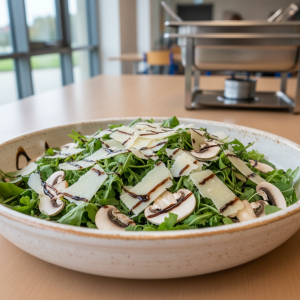 Salade de champignons et roquette - Recette restauration collective
