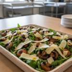 Salade de champignons grillés et parmesan - Recette restauration collective