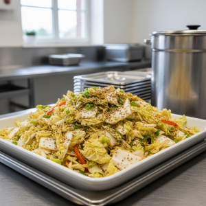 Salade de chou chinois et graines de sésame - Recette restauration collective