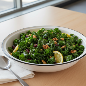 Salade de chou kale et noix - Recette restauration collective