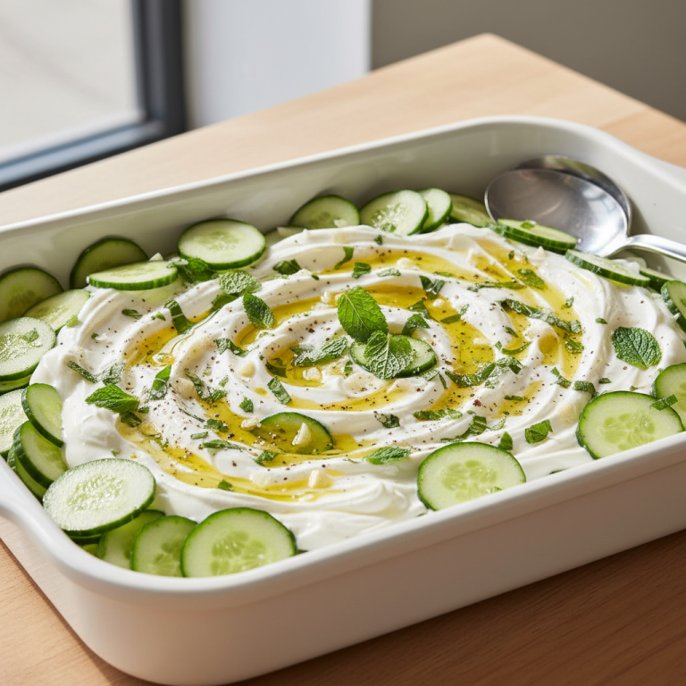 Salade de concombre à la grecque | Recette Restauration Collective