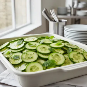 Salade de concombre à la menthe - Recette restauration collective
