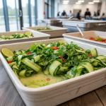 Salade de concombre au citron vert et coriandre - Recette restauration collective