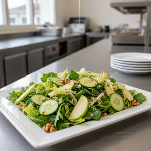 Salade de concombre et pommes - Recette restauration collective