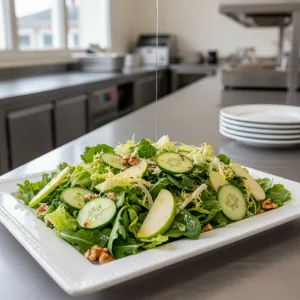 Salade de concombre et pommes - Recette restauration collective