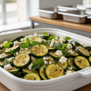 Salade de courgettes et féta - Recette restauration collective