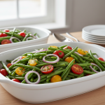 Salade de haricots verts et tomates - Recette restauration collective