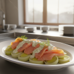 Salade de poireaux et saumon fumé - Recette restauration collective