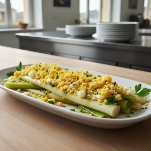 Salade de poireaux mimosa - Recette restauration collective