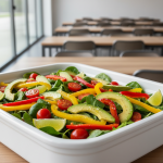 Salade de poivrons et avocat - Recette restauration collective