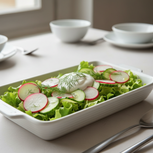 Salade de radis roses et concombre - Recette restauration collective