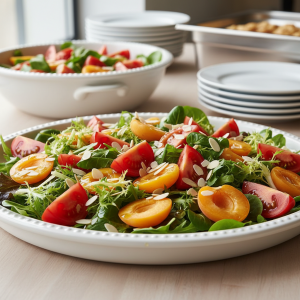 Salade de tomates et abricots - Recette restauration collective