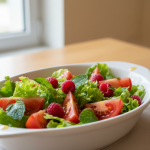 Salade de tomates et framboises - Recette restauration collective