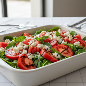 Salade de tomates et pastèque - Recette restauration collective