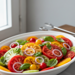 Salade de tomates multicolores - Recette restauration collective