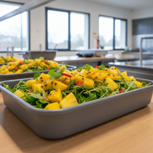 Salade exotique (mizuna) - Recette restauration collective