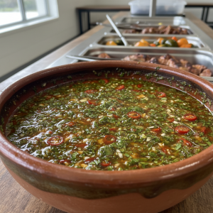 Sauce chimichurri chaude - Recette restauration collective