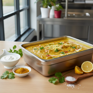 Sauce indienne yaourt curry - Recette restauration collective