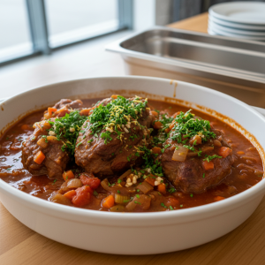 Sauce osso buco (gremolata) - Recette restauration collective