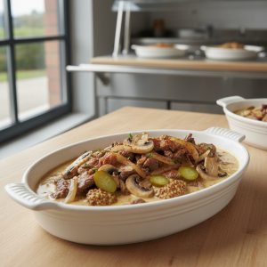 Sauce stroganoff - Recette restauration collective