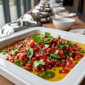 Sauce vierge bio - Recette restauration collective