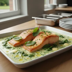 Saumon à l'oseille - Recette restauration collective