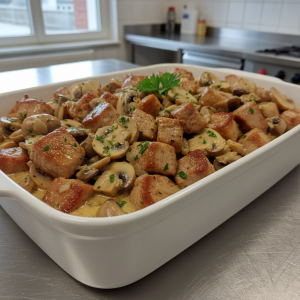 Sauté de porc aux champignons - Recette restauration collective