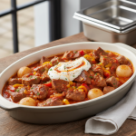 Sauté de veau au paprika - Recette restauration collective