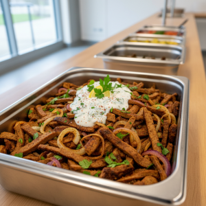 Seitan façon kebab - Recette restauration collective