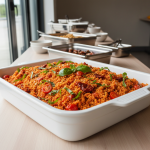 Semoule à la tomate et basilic - Recette restauration collective