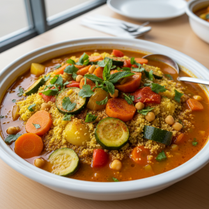 Semoule au bouillon de légumes corsé - Recette restauration collective